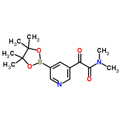 N,N-Dimethyl-2-oxo-2-[5-(4,4,5,5-tetramethyl-1,3,2-dioxaborolan-2-yl)-3-pyridinyl]acetamide结构式