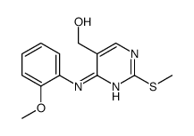 2-(METHYLTHIO)-4-[(2-METHOXYPHENYL)AMINO]-5-PYRIMIDINEMETHANOL Structure