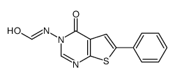 N-(4-oxo-6-phenylthieno[2,3-d]pyrimidin-3-yl)formamide Structure