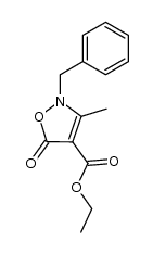 ethyl 2-benzyl-2,5-dihydro-3-methyl-5-oxoisoxazole-4-carboxylate结构式