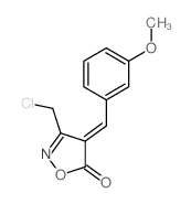 (4E)-3-(Chloromethyl)-4-(3-methoxybenzylidene)-isoxazol-5(4H)-one结构式