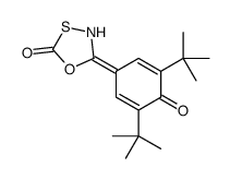 5-(3,5-ditert-butyl-4-oxocyclohexa-2,5-dien-1-ylidene)-1,3,4-oxathiazolidin-2-one Structure