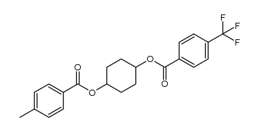 4-(4-methylbenzoyloxy)cyclohexyl 4-(trifluoromethyl)benzoate结构式