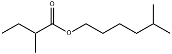 Butanoic acid, 2-methyl-, 5-methylhexyl ester Structure