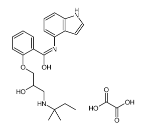 2-[2-hydroxy-3-(2-methylbutan-2-ylamino)propoxy]-N-(1H-indol-4-yl)benzamide,oxalic acid Structure