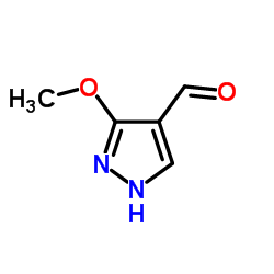 3-Methoxy-1H-pyrazole-4-carbaldehyde结构式