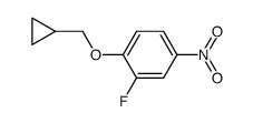 1-(cyclopropylmethoxy)-2-fluoro-4-nitrobenzene结构式