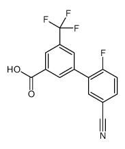 3-(5-cyano-2-fluorophenyl)-5-(trifluoromethyl)benzoic acid结构式