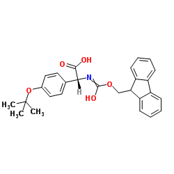 FMOC-4-叔丁基-D-苯甘氨酸结构式