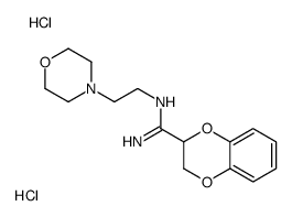 1,4-Benzodioxin-2-carboximidamide, 2,3-dihydro-N-(2-(4-morpholinyl)eth yl)-, dihydrochloride structure