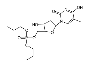 [(2R,3S,5R)-3-hydroxy-5-(5-methyl-2,4-dioxopyrimidin-1-yl)oxolan-2-yl]methyl dipropyl phosphate Structure