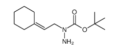 tert-butyl 1-(2-cyclohexylideneethyl)hydrazinecarboxylate结构式