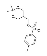 5-(toluenesulfonyloxymethyl)-2,2-dimethyl-1,3-dioxane结构式