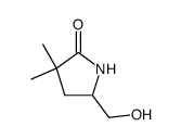 3,3-dimethyl-5-hydroxymethyl-2-pyrrolidinone结构式