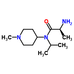 N-Isopropyl-N-(1-methyl-4-piperidinyl)-L-alaninamide结构式