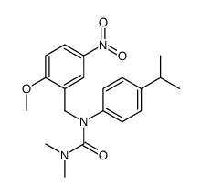 1-[(2-methoxy-5-nitrophenyl)methyl]-3,3-dimethyl-1-(4-propan-2-ylphenyl)urea结构式