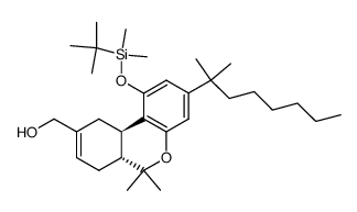 [(6AR,10AR)-1-(TERT-BUTYL-DIMETHYL-SILANYLOXY)-3-(1,1-DIMETHYL-HEPTYL)-6,6-DIMETHYL-6A,7,10,10A-TETRAHYDRO-6H-BENZO[C]CHROMEN-9-YL]-METHANOL结构式