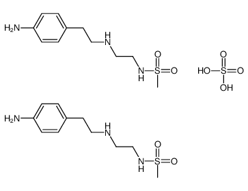 N-[2-[2-(4-aminophenyl)ethylamino]ethyl]methanesulfonamide,sulfuric acid Structure