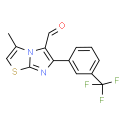 3-METHYL-6-[3-(TRIFLUOROMETHYL)PHENYL]IMIDAZO[2,1-B]THIAZOLE-5-CARBOXALDEHYDE structure