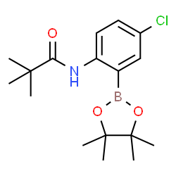 5-Chloro-2-(pivaloylamino)phenylboronic acid pinacol ester structure