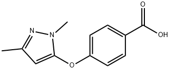 4-[(1,3-Dimethyl-1H-pyrazol-5-yl)oxy]benzoic acid Structure