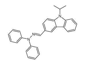 9-isopropylcarbazole-3-carbaldehyde diphenylhydrazone (anti- form)结构式