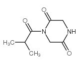 2,5-Piperazinedione,1-(2-methyl-1-oxopropyl)-(9CI)结构式