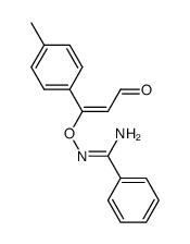 N'-((3-oxo-1-(p-tolyl)prop-1-en-1-yl)oxy)benzimidamide结构式