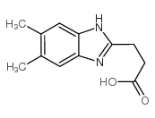 3-(5,6-二甲基-1H-苯并咪唑-2-基)丙酸结构式