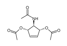 4-acetamido-3,5-diacetoxycyclopentene Structure