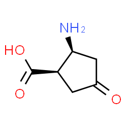 Cyclopentanecarboxylic acid, 2-amino-4-oxo-, cis- (9CI) structure