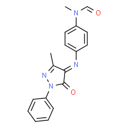 N-Methyl-4'-[(3-methyl-5-oxo-1-phenyl-2-pyrazolin-4-ylidene)amino]formanilide Structure