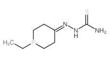 Hydrazinecarbothioamide,2-(1-ethyl-4-phosphorinanylidene)- structure