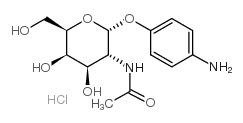 4-AMINOPHENYL 2-ACETAMIDO-2-DEOXY-α-D-GALACTOPYRANOSIDE HYDROCHLORIDE Structure