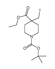 1-TERT-BUTYL 4-ETHYL 4-(IODOMETHYL)PIPERIDINE-1,4-DICARBOXYLATE picture