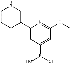 2-Methoxy-6-(piperidin-3-yl)pyridine-4-boronic acid picture