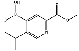 5-(iso-Propyl)-2-(methoxycarbonyl)pyridine-4-boronic acid structure