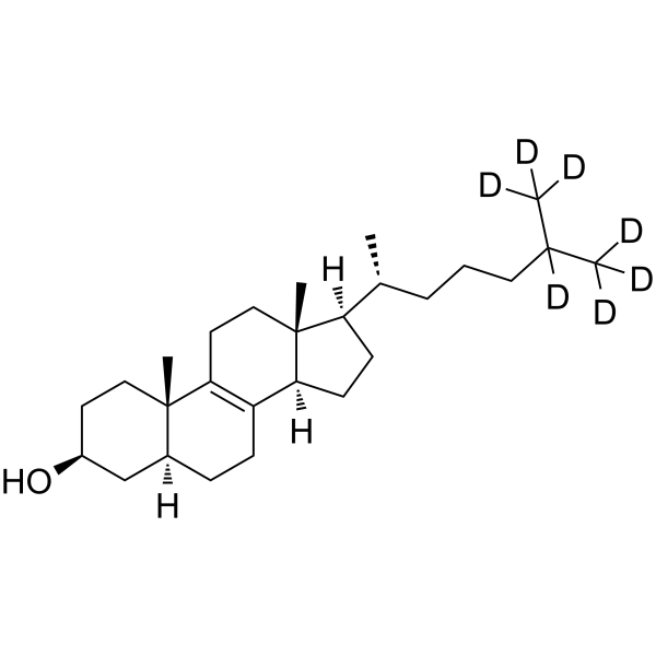 5a-Cholest-8-en-3b-ol-d7 Structure