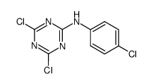 4,6-dichloro-N-(4-chlorophenyl)-1,3,5-triazin-2-amine结构式