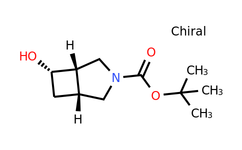 REL-(1R, 5S, 6S)-6-羟基-3-氮杂双环[3.2.0]庚烷-3-甲酸叔丁酯结构式