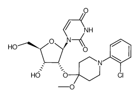 2'-O-[1-(2-Chlorophenyl)-4-methoxypiperidin-4-yl]uridine Structure