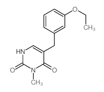 5-[(3-ethoxyphenyl)methyl]-3-methyl-1H-pyrimidine-2,4-dione structure