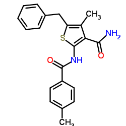 5-Benzyl-4-methyl-2-[(4-methylbenzoyl)amino]-3-thiophenecarboxamide Structure