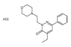 4-ethyl-2-(2-morpholin-4-ylethyl)-6-phenylpyridazin-3-one,hydrochloride结构式