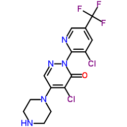 4-CHLORO-2-[3-CHLORO-5-(TRIFLUOROMETHYL)-2-PYRIDINYL]-5-PIPERAZINO-3(2H)-PYRIDAZINONE picture