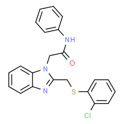 2-(2-([(2-CHLOROPHENYL)SULFANYL]METHYL)-1H-1,3-BENZIMIDAZOL-1-YL)-N-PHENYLACETAMIDE Structure