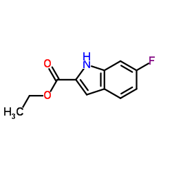 6-氟吲哚-2-甲酸乙酯结构式