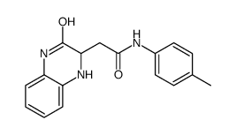 2-(3-氧代-1,2,3,4-四氢喹噁啉-2-基)-N-对甲苯乙酰胺结构式