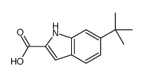 6-叔丁基-1H-吲哚-2-羧酸结构式