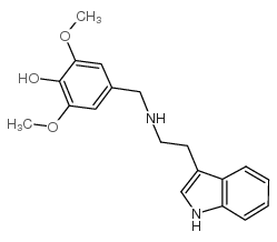 4-([2-(1H-INDOL-3-YL)-ETHYLAMINO]-METHYL)-2,6-DIMETHOXY-PHENOL Structure